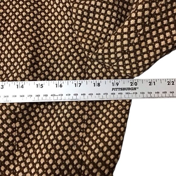 Le Suit Brown Polka Dot Tweed Career Blazer Jacket 12P - Picture 5 of 12